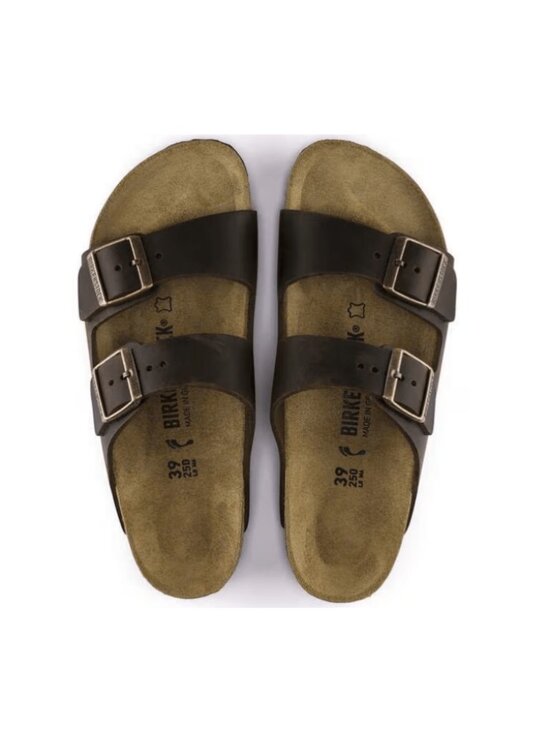 Birkenstock Unisex Arizona Oiled Leather Hard Footbed Sandals - Habana main image 5